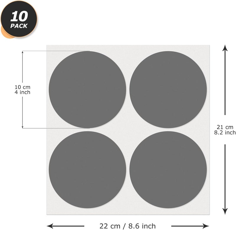 YIKIADA 40 PCS Dot Stickers 4" Round Labels Large Circle Color Coding Moving Decals Price Tags for Office Classroom Home Yard Sale Line up Gray - Image 2